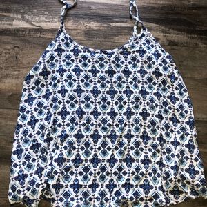 American Eagle tank top size small. Blue, white, and purple. Flowy fit